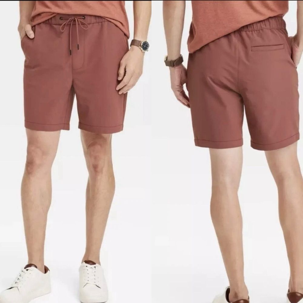 NWT Goodfellow & Co Tech Jogger Shorts Rust XXL